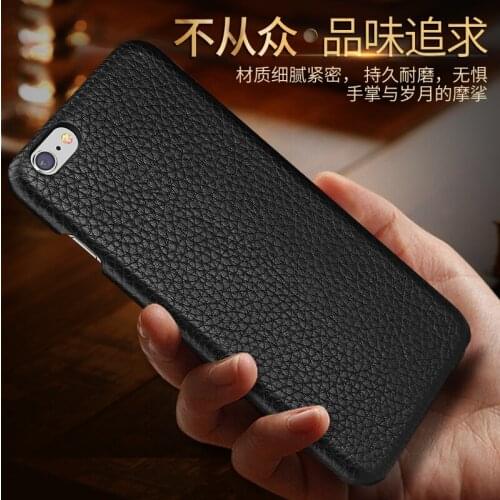 2020 New 4 Colors For Apple iPhone 6 6S Plus Real Genuine Natural Cowhide Skin Back Case Phone Cover Cow Calf Leather Bag