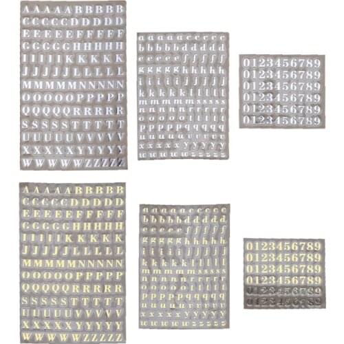 5Pcs 3mm Alphabet Letters Chunky Glitter Epoxy Resin Decorative Stickers Engkish Letters Numbers UV Epoxy Resin Fillings