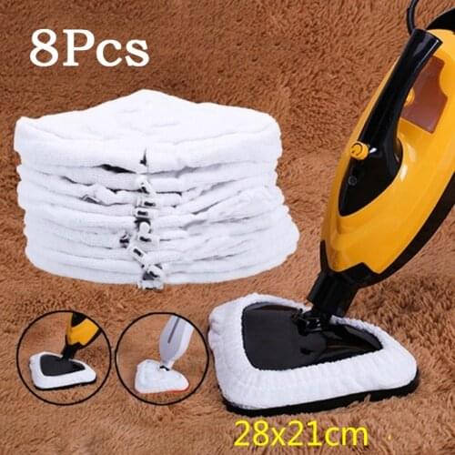 8pcs Microfibre Cloth Cleaning Pad For Steam Cleaner Floor Mop Steamer Cleaner Triangle Replaceme Highly Match With The Original