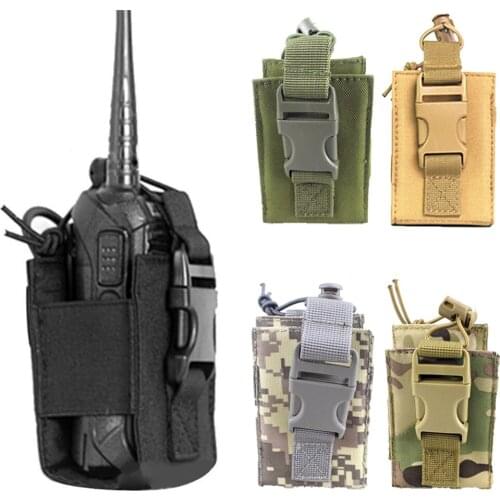 AIRSOFTA Outdoor Tactical Sports Pendant Military Molle Nylon Radio Walkie Hunting Talkie Holder Bag Magazine Mag Pouch Pocket