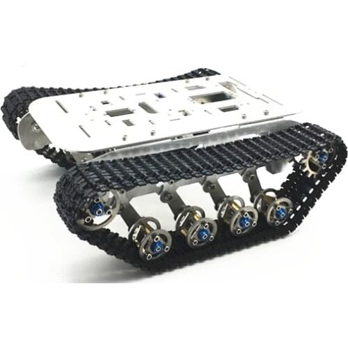 Shock Absorption Tracked Robot Tank Chassis Caterpillar Car with 2pcs Encoder Motor for Arduino Raspberry Pi DIY Project Parts