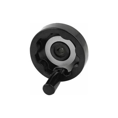 Milling Machine Black Folding Handle Inside Ripple Hand Wheel 12mm x 95mm