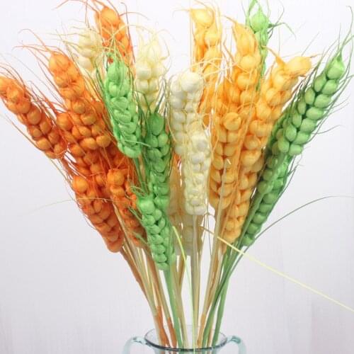 JAROWN Autumn Wheat ears Handmake foam Artificial Flower Bouquet Wedding Decoration DIY Wreath Scrapbooking Craft Fake Flower