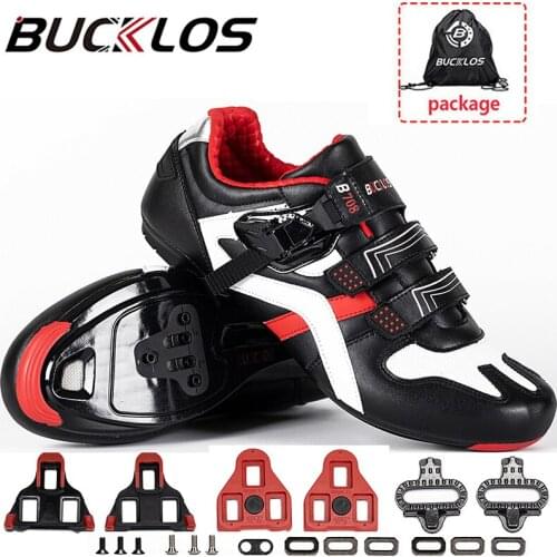 BUCKLOS Road Cycling Shoes add pedal set lock/SPD sapatilha ciclismo Self-Locking Bike Ultralight Athletic Racing Sneakers