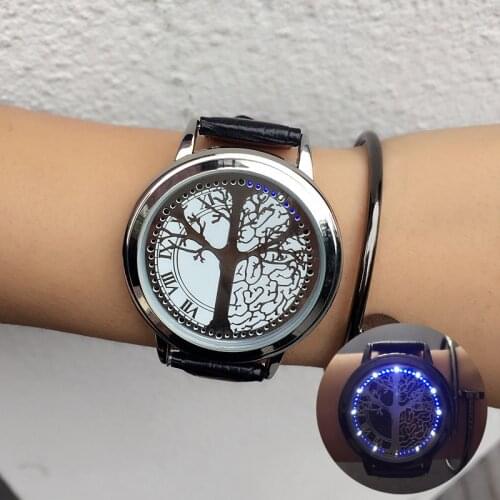Cool Man Watch Fashion Led Touch Screen Watch Men Sports Watches 60 Blue Lights Led Watch Electronic Watch Reloj Hombre 2020