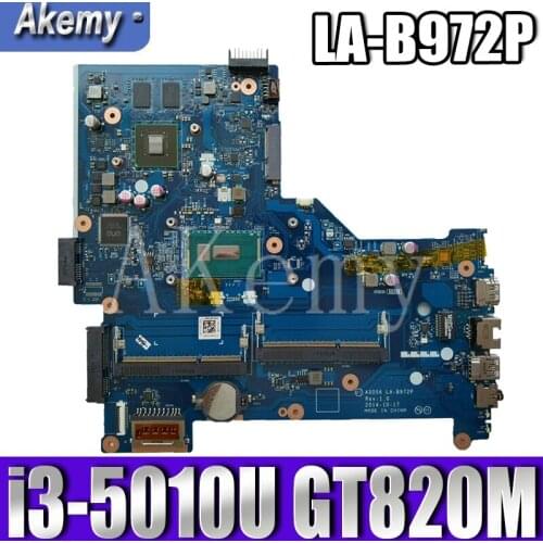 For HP Pavillion 15-R 250 G3 Laptop Motherboard 802302-001 802302-601 ASO56 LA-B972P i3-5010 CPU 820M/2GB GPU