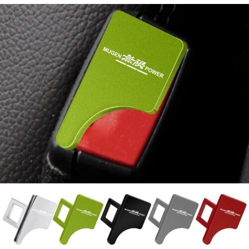 New Hidden Zinc alloy Car safety seat belt buckle clip case for Honda Mugen Power Civic Accord CRV Hrv Jazz car accessories