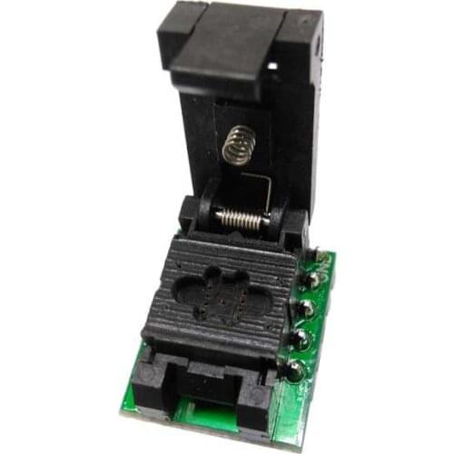 QFN8 DFN8 WSON8 Programming Socket Pogo Pin Probe Adapter Pin Pitch 0.65mm IC Body Size 3x3mm Clamshell Test Socket Programmer