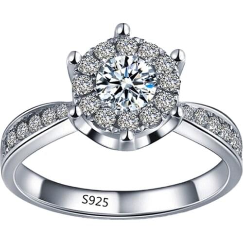 Hollow Wedding Ring white engagement jewelry for women AAA zircon accessories bijouterie