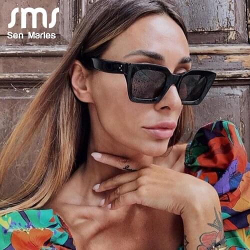 Retro Square Sunglasses Women Men 2020 Brand Design Vintage Sun Glasses For Women Men Fashion Black Classic Glasses UV400 oculos