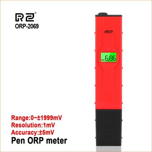RZ ORP/Redox Tester Digital Waterproof Portable Pen ORP Meter Handheld ORP/Redox ORP-2069 0~+/-1999mV Water Quality Tester