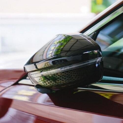 Tonlinker Exterior Rear view mirror Cover case sticker for Peugeot 508L 2019 Car Styling 2 PCS ABS Cover sticker