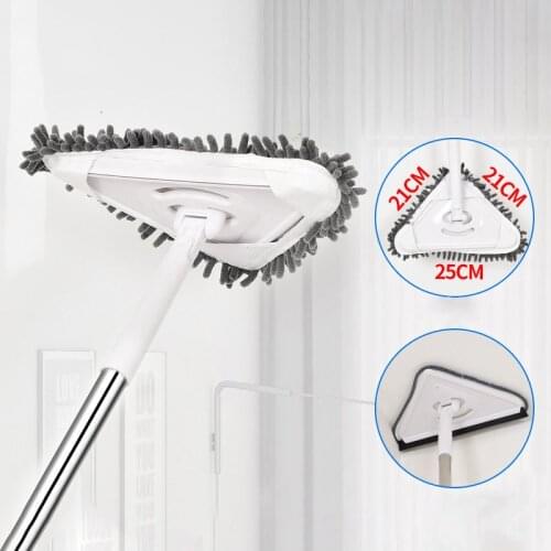 Triangle Mop Superfine Fiber Retractable Cleaning Mop For Ceiling Floor Glass Multifunction Rotatable Flat Mop Home Accessories