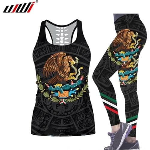 UJWI design Hollow Tanktop For Women 2020 Summer Sexy Sleeveless Vest Girl Feather Tank Top Eagle bug Flag badge Large Size