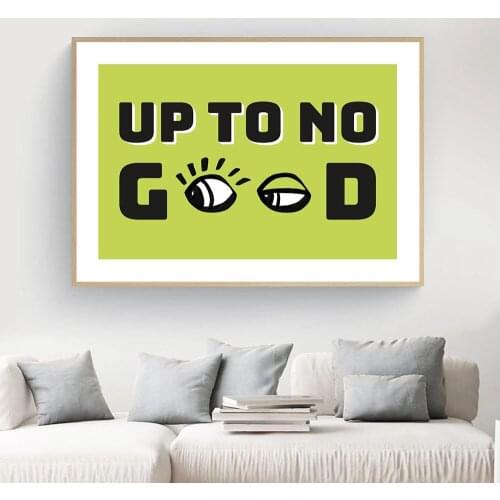 Funny Eye Poster and Print Made You Look Up To No Good Canvas Painting Abstract Wall Picture for Living Room Home Decor No Frame