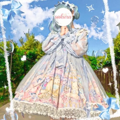 Factory Original Design Lolita Bear Carnival Party Strap JSK Dress Summer Dress gothic lolita dress kawaii dress