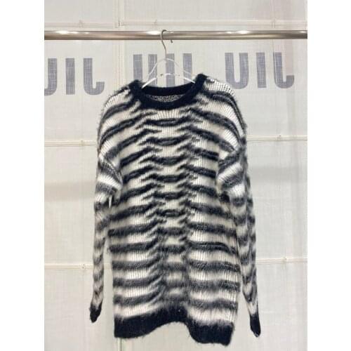 New ladies fashion 2021 long sleeve sexy casual zebra print sweater 1214