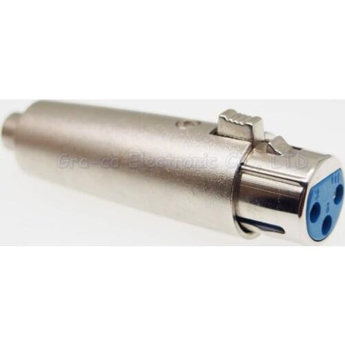 10pcs 3Pin CANNON Connector to RCA Socket 3 Pin XLR female to Lotus female Microphone plug MIC Adapter