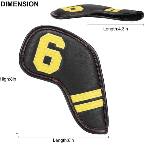 11Pcs Golf Iron Headcover Set Wedges Club Head Cover with No. Tag Guard Case