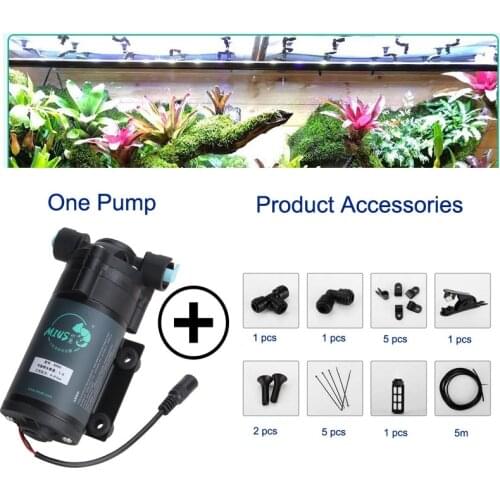 Fish Tank Silent Electric Pump Misting Spray System Nebulizer for Plant Greenhouse Garden Irrigation Terrarium Spraying Device