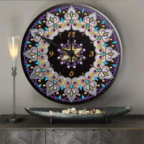 DIY Diamond Painting 5D Clock DIY Full Drill Geometry Special Shape Diamond Painting Cross Stitch Wall Clock Home Wall Decor
