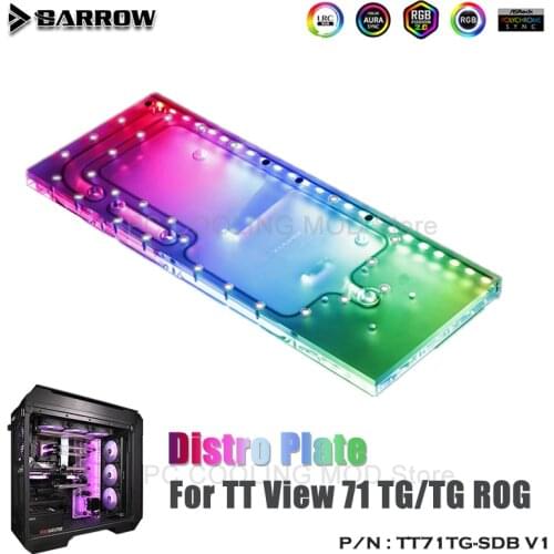 Barrow Distro plate for TT View 71 TG/TG ARGB Dynamic Chassis, Waterway Board Deflector Water Cooling 5V MB SYNC TT71TG-SDB