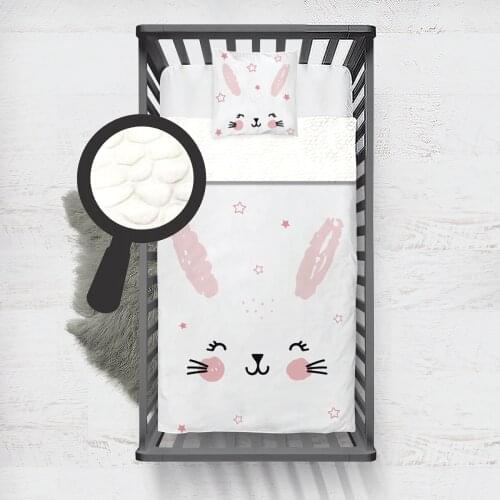 Kids Minky Blanket Super Soft and Warm Blankets Children for Couch and Bed Pink Rabbit Model 095