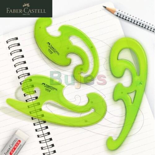 Faber-Castell Curve Ruler 3-piece Set, Arc Ink-Stain Cartoon Ruler, Cloud Ruler,The Neat Shape, The Clear Lines, DE(Origin)