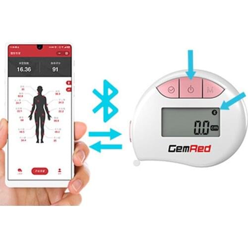 Digital Body Tape Measure 150cm LED Electronic Health Band Tape Ruler Circumference And Linear Measure Mode Body Fat Caliper