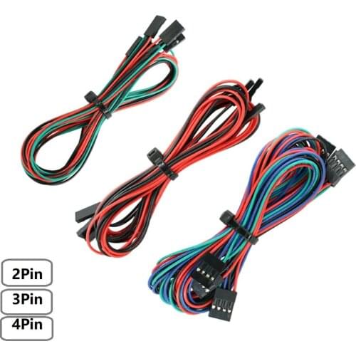 2Pin 3Pin 4Pin 70cm Dupont Line Female to Female Dupont Cable 3D Printers Parts Double-Head Terminal Jumper Wire NEW