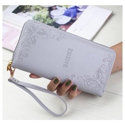 Wallets Women Rose-pattern Designs PU Leather Money Bag Large Capacity Clutch Ladies Long Purse Fashion National Female Business
