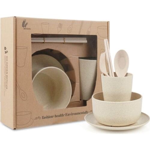 Baby bowl+spoon+fork Feeding Food Tableware BPA Free Cartoon Bear Kids Dishes Baby Eating Dinnerware Set Anti-hot Training Plate