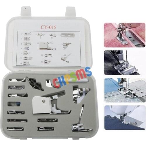 15PCS HOME FEET SET FIT FOR LOW SHANK SEWING SINGER BROTHER Babylock Bernina Janome# CY-015
