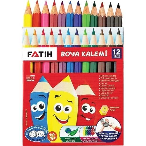 2021 New Fatih 3301 1/2 Size Dry Crayons 12 Colors Color Pencil Wooden Colored Pencils Crayon School Supplies Drawing Safe Paint