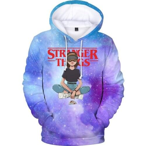 New 3D Stranger Things Hoodies Men Fashion Popular Harajuku Sweatshirts Stranger Things Print Hoodies Casual Pullover Hooded