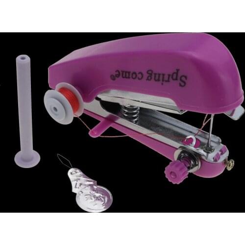 1 portable unit Mini sewing machine Manual operation Simple sewing tools practical sewing cloth sewing tool