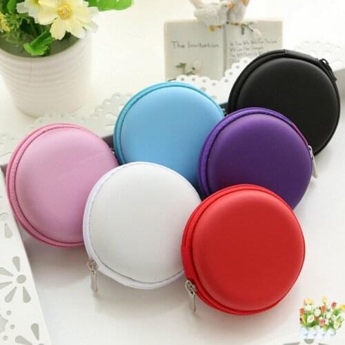 Pink color Earphone Storage Pouch Case Earphone Accessories Charms Storage Earphone Bag Earbud Headphone Carrying Bag
