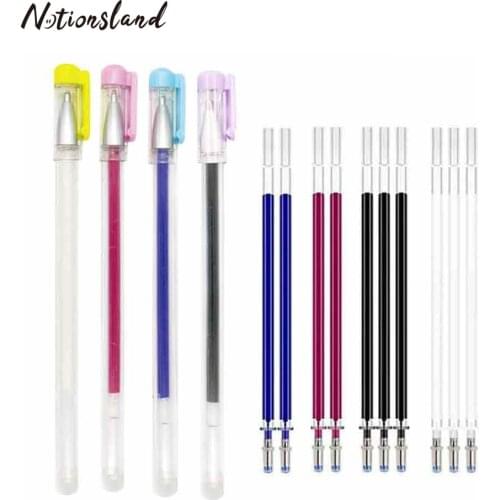 Heat Erasable Fabric Marking Pens with 10 Refills for Quilting Sewing and Dressmaking 4 Colors Heat Erase Pens of Fabrics