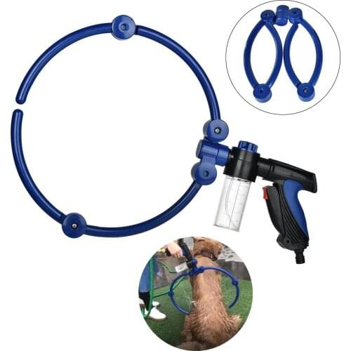 Foldable Dog Bathing Artifact 360° Water Outlet Round Bath Shower Head Pet Shower Ring Cleaner Pet Supplies Accessories