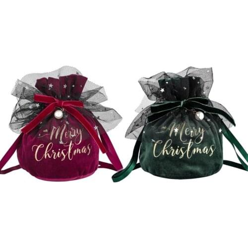 Warm Winter Christmas Velvet Safe Fruit Gift Bag Christmas Decorations Childrens Candy Bag Chocolate Gift Bag Christmas Decor