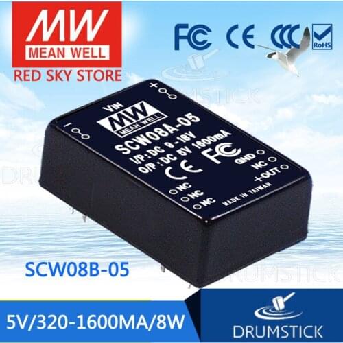 Transmit MEAN WELL Taiwan SCW08B/08C-05V/12V 8W DC-DC regulated single output power supply