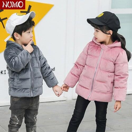 Cotton-padded Thicken Boys Girls Winter Jackets Warm Outerwear Kids Casual Thick Down Parkas for Baby Boys Child Winter Coats