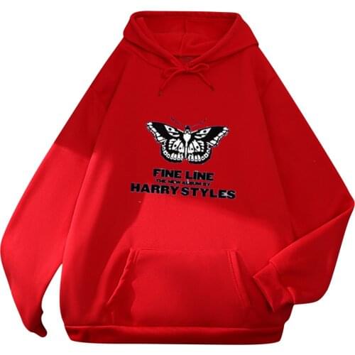 Harajuku Butterfly Print Hooded Sweatshirt Ladies Streetwear Full Sleeve Top Oversized Draw String Blouse Comfy Pocket Pullover