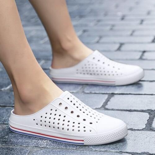DUDELI women Flats Summer Casual Couple Breathable Antiskid Light Slippers Beach Hole slippers summe outdoor #w30