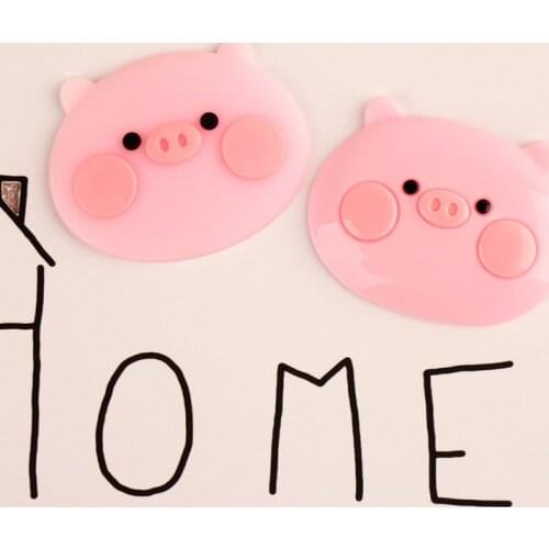 10Pcs Kawaii Cartoon Pig Silicone Resin Cabochon DIY Scrapbooking Phone Case Decor Flat back Resin Cabochons Craft Accessories