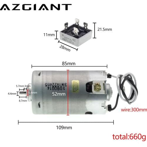 1090014 for johnson front ball bearing DC220V 9712 10000RPM high torque DC motor spindle motor D cut shaft