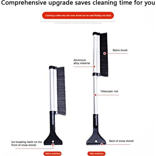 3 in 1 Extendable Snow Removal Winter Car Vehicle Snowing Toughness Electric Portable Windshield Portable Cleaner Easily Carry