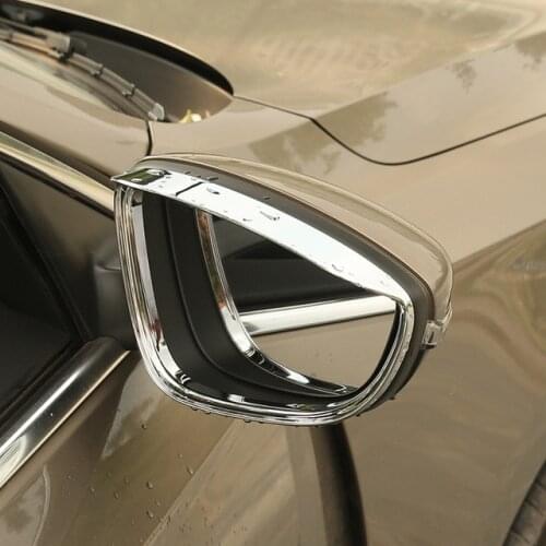 ABS Chrome For Passat 2016 2017 Car rearview mirror rain eyebrow cover trim car accessories styling