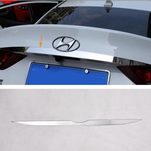Car-styling For Hyundai Elantra Avante 2016-2018 Rear UP Trunk Lid Cover Trim Stainless Steel