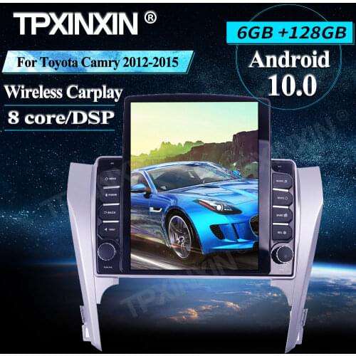 6+128 Tesla Style For Toyota Camry 2012-2015 Car Multimedia Player Android WIFI Carplay Stereo Receiver Radio Car GPS Navigation